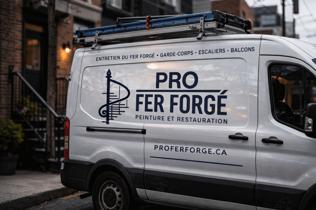 Véhicule et équippement de Pro Fer Forgé à Montréal
