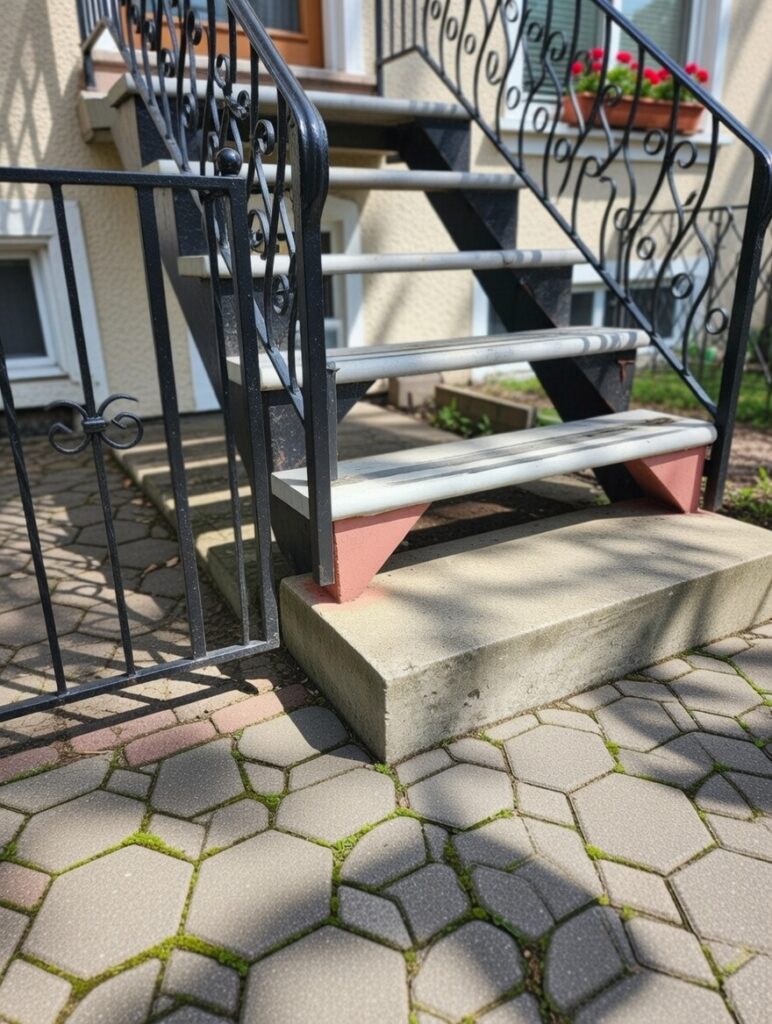 Triangles et limons d’escalier en fer forgé soudé et renforcé à Montréal